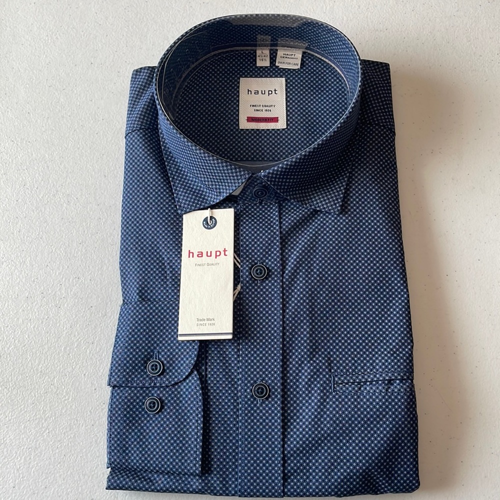 Haupt Long Sleeve Men’s Dress Shirt L 41/42 16.5